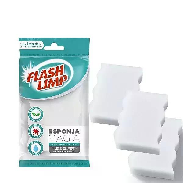 Kit 3 Esponja Mágica Flash Limp Remove Manchas e Sujeiras em Oferta na Shopee