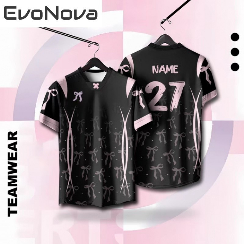 EvoNova Camisa Feminina Stargirl Com Fita Coquette Gravata Borboleta Formato De Manga Curta Roupas Esportivas De Microfi