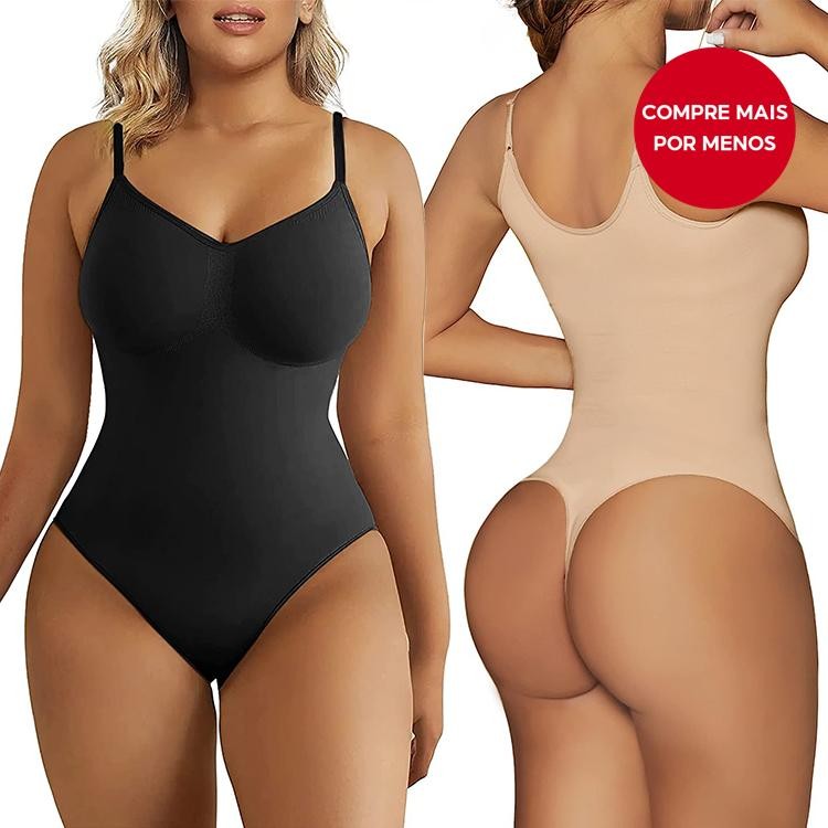 Modelador De Corpo Sem Costura Controle De Barriga Shapewear Plus Size Compressão De Cintu...