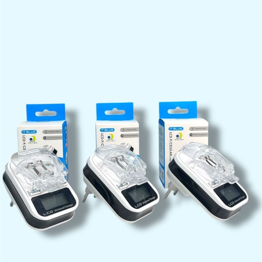 Carregador Universal de Baterias LE-U300 – Lelong com Display LCD descrisao