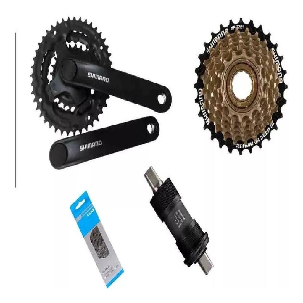 Pedivela Shimano +  Central E Catraca Shimano + Corrente 8v