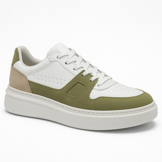 Tênis Casual Detuli Couro Branco/Verde - Estiloso, casual e confortável