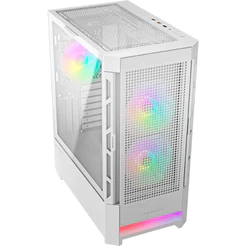Gabinete Gamer Cougar Air Face RGB, Mid Tower, Lateral de Vidro Temperado, 3 fans, Branco - 385ZD10.0005