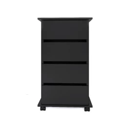Gaveteiro Com Rodinha Multiuso Organizador Branco/Preto