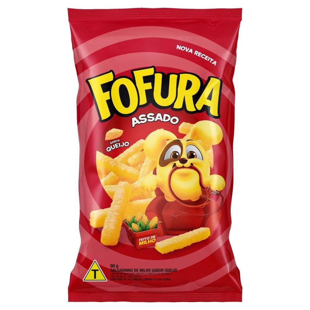 Salgadinho Fofura Queijo Lucy Com 10 Unidades De 60g