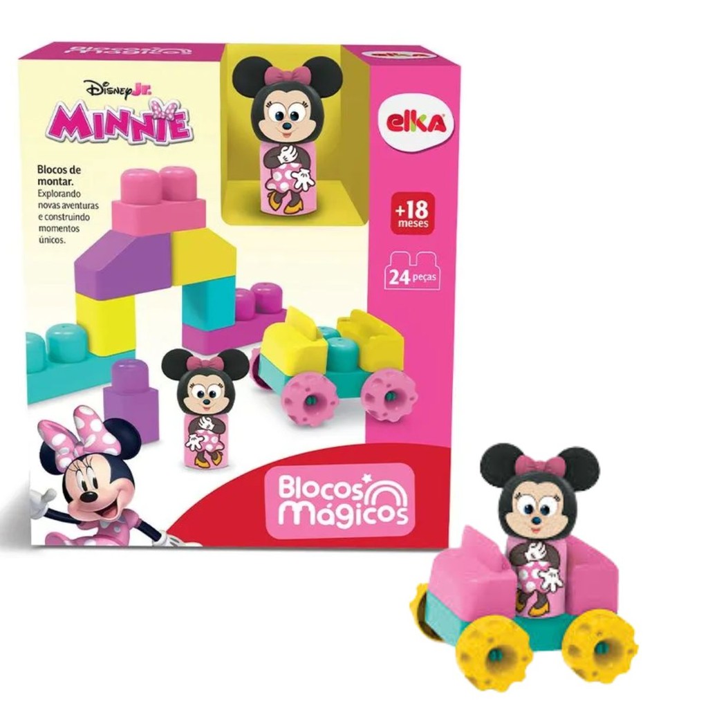 Blocos de Montar Magicos Minnie 1306 - Elka em Oferta na Shopee