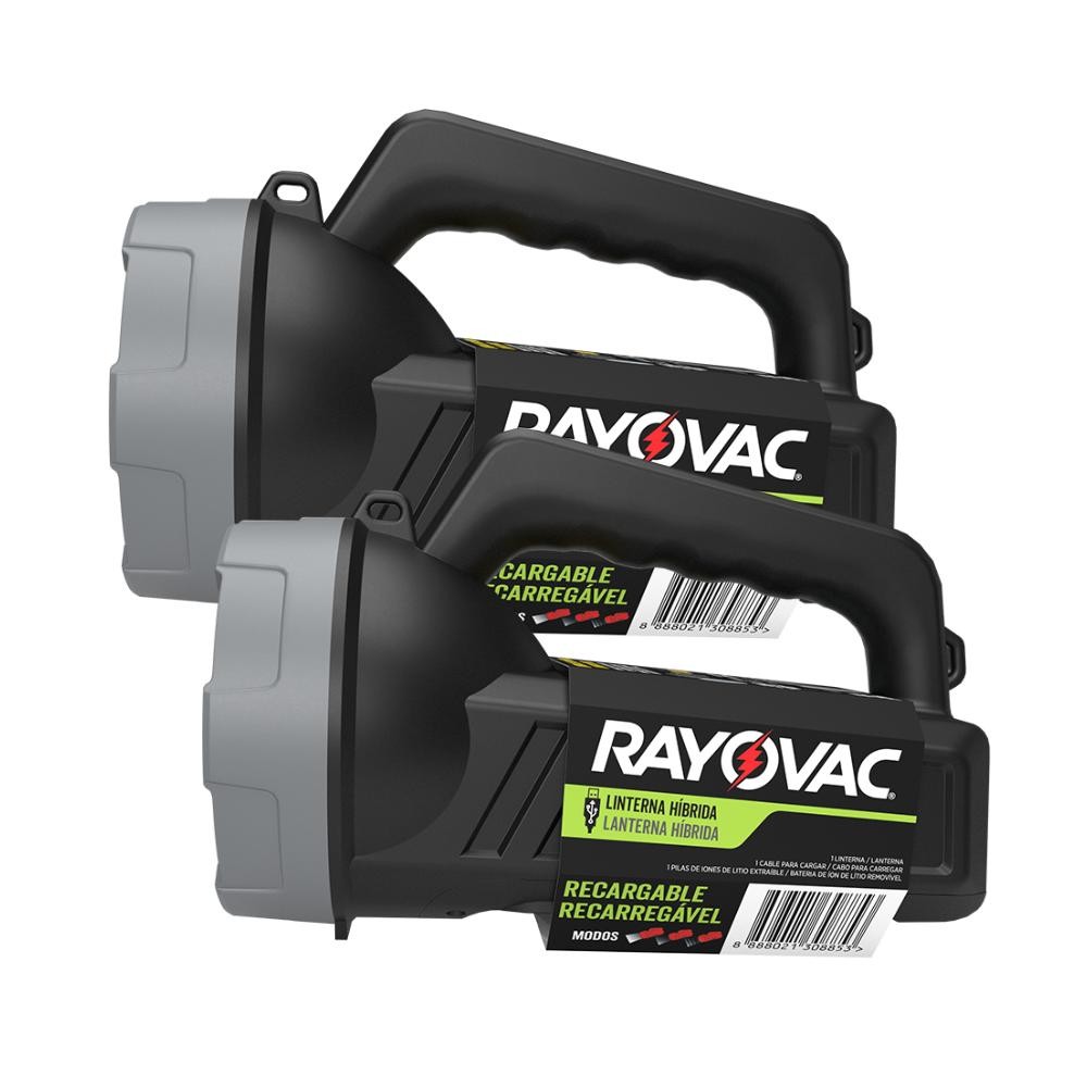 2 LANTERNA RAYOVAC HIBRIDA USB  BIG 100 LUMENS