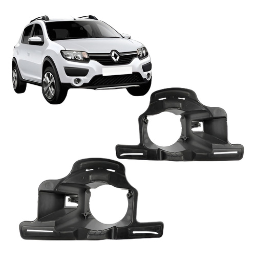 Par Suporte Farol Milha Auxiliar Sandero Stepway 15 16 2017 em Oferta na Shopee