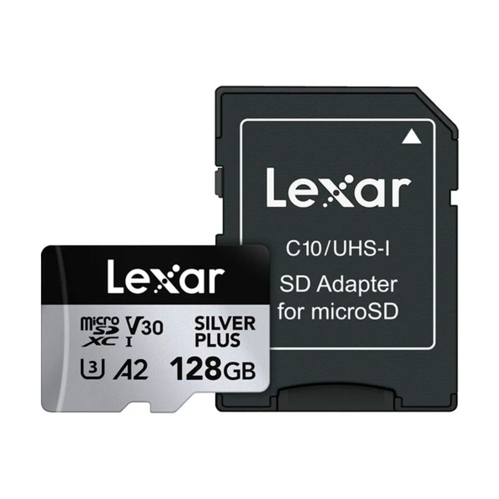 Cartão Lexar Profissional 128 GB SILVER PLUS microSDXC UHS-I- LMSSIPL128G-BNANG
