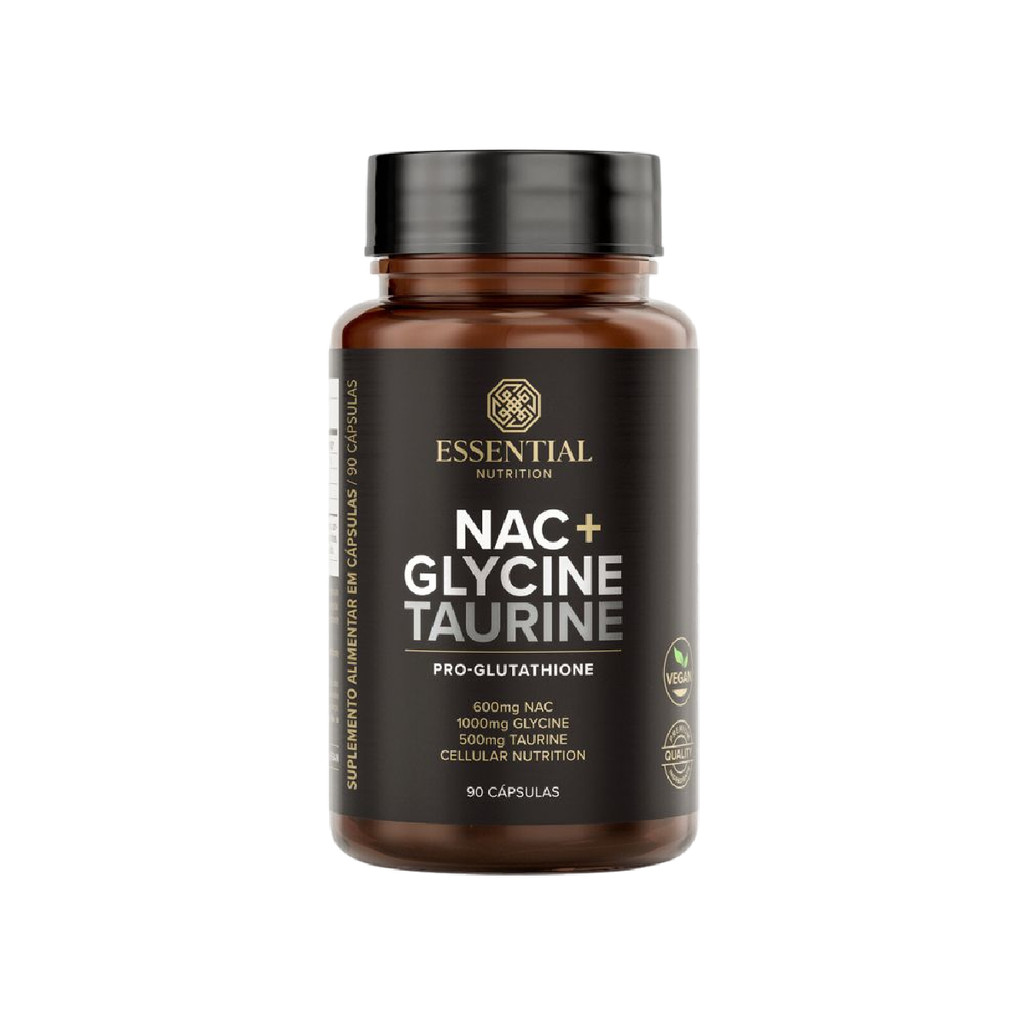 NAC + Glycine + Taurine - 90 Capsulas - Essential Nutrition em Oferta na Shopee