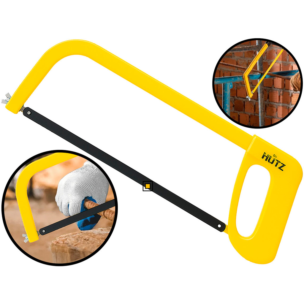 Arco De Serra Manual Fixo Lâmina Aço Carbono Profissional Serralheria Marcenaria Multiuso 12 Polegadas	 em Oferta na Shopee
