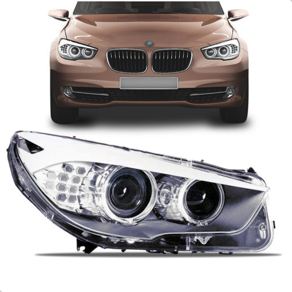 Farol Para Bmw Serie 5 2011 12 13 2014 Eletrico C/ Motor Led