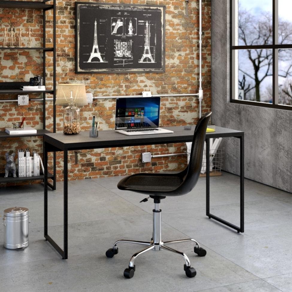 Mesa de Escritório Studio Preta 135 cm em Oferta na Shopee