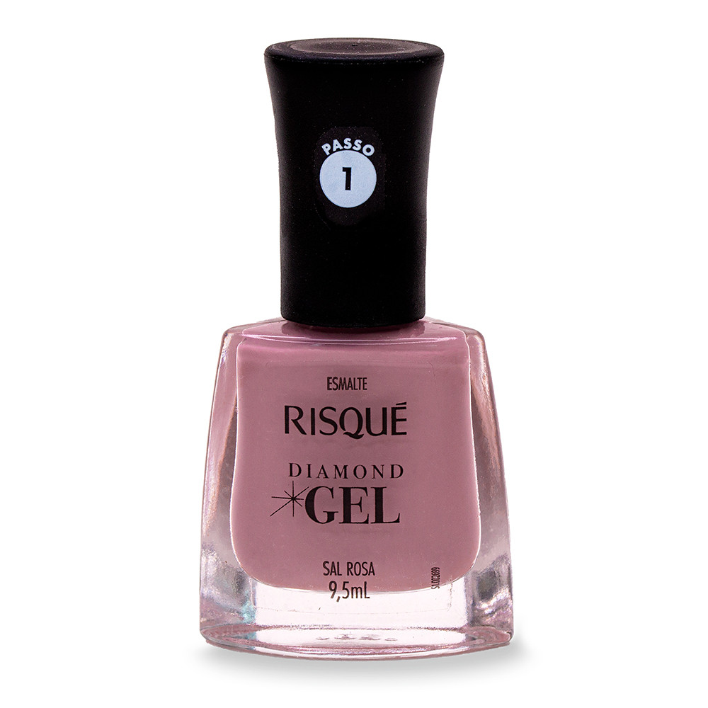 Esmalte Risqué Diamond Gel Sal Rosa Cremoso 9,5ml em Oferta na Shopee