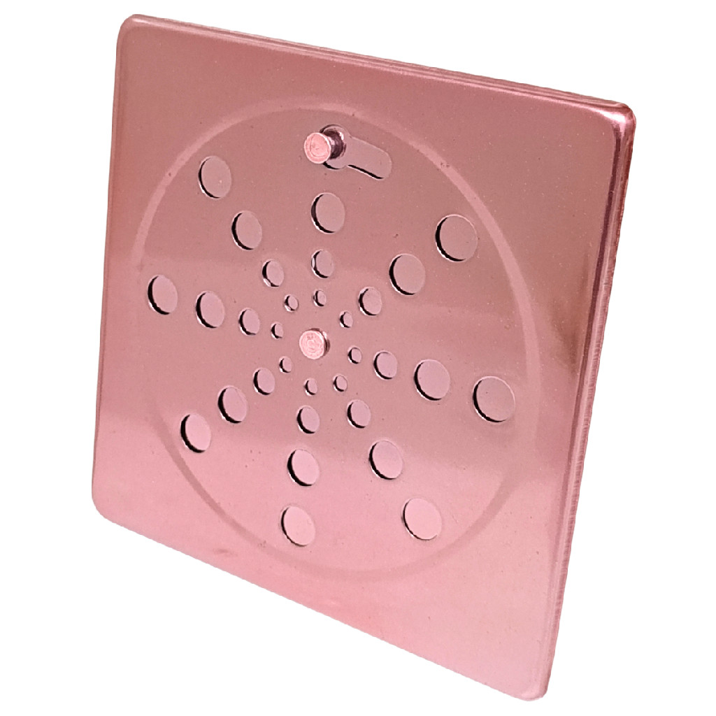 Tampa P/ Ralo Grelha Quadrado 15cm Abre/ Fecha - Rose