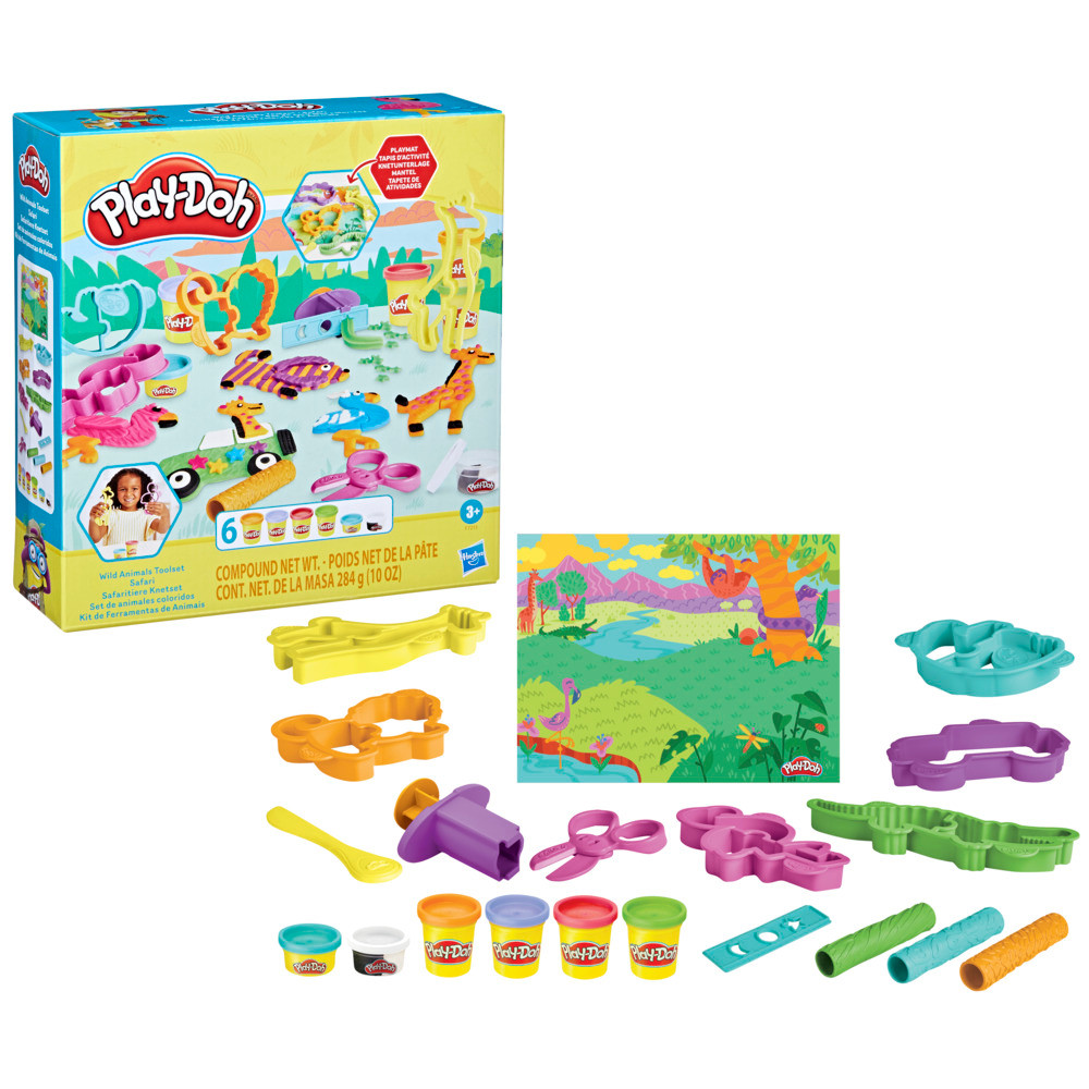 Conjunto De Massinha Play-Doh Animais Selvagens - Mom & Baby