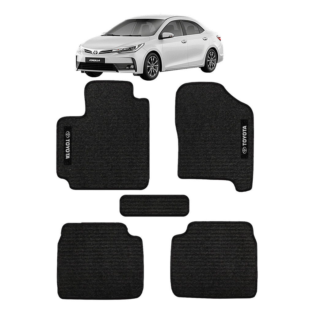 Kit de tapetes 5 peças específico Corolla 2015 ... 2018 Carpete Preto