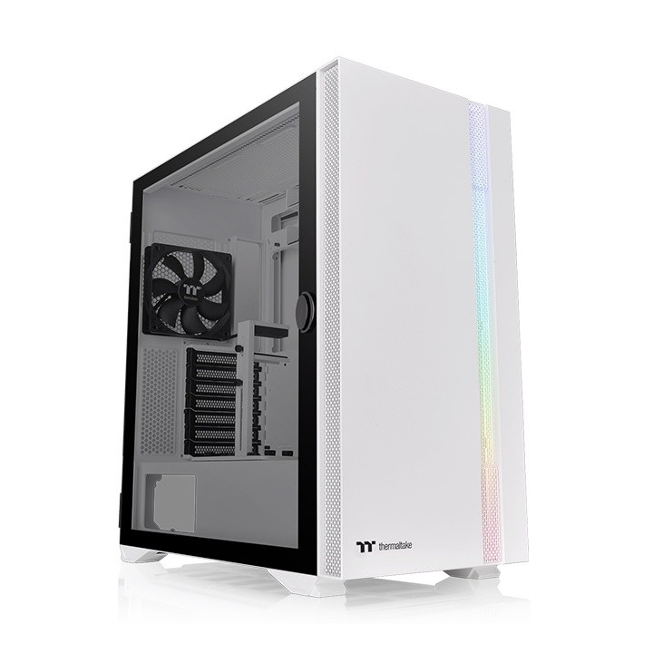 Gabinete Gamer Thermaltake H700 TG SNOW, Painel frontal RGB, Lateral de vidro, MID-Tower, 2 x fans 120mm, Branco - CA-1