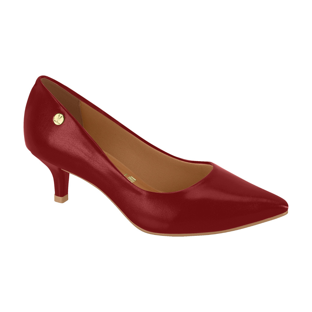 Scarpin Feminino Vizzano Salto Fino Baixo Minimal Bico Fico