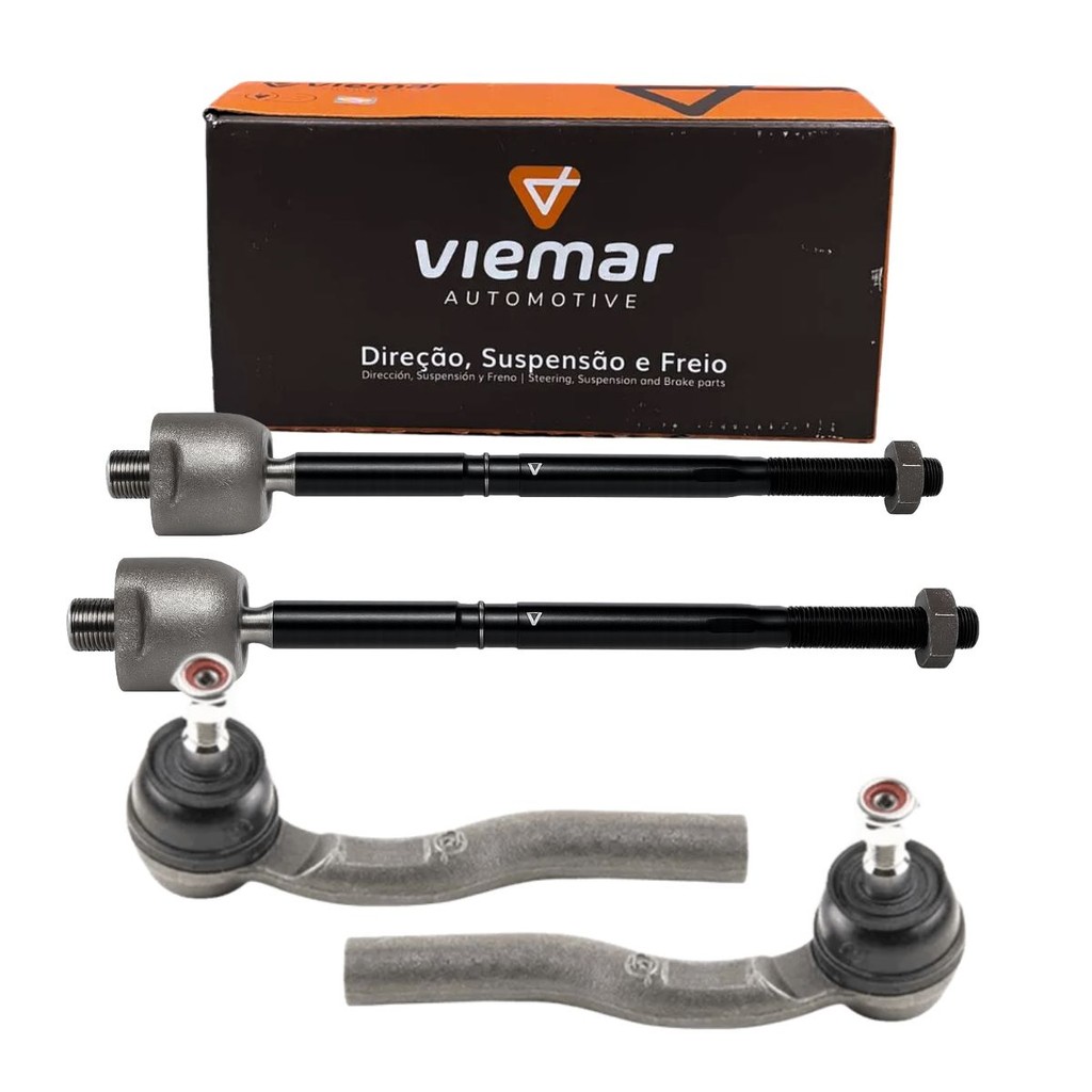 Kit Terminal Ponteira + Terminal Barra Axial Palio 2001 até 2016 Siena 2001 até 2012 Viemar