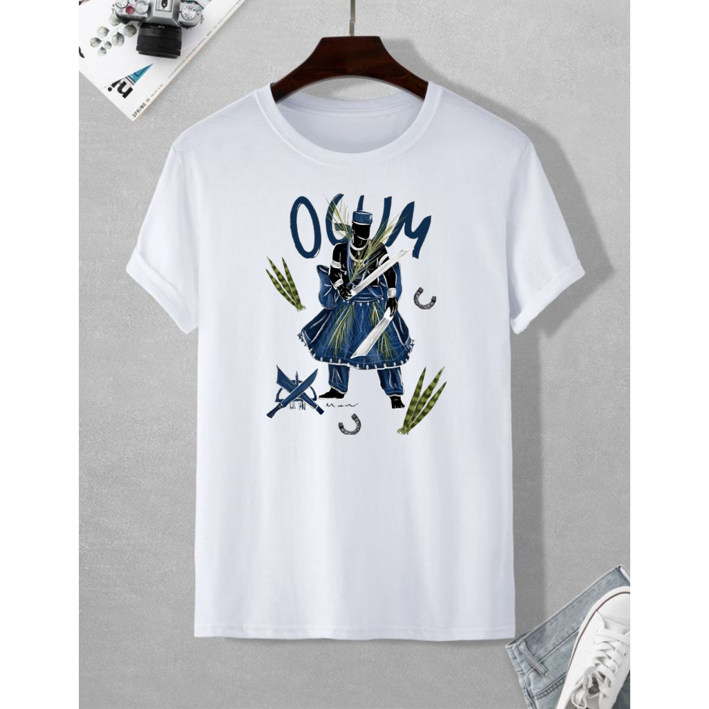 Camiseta Masculina Ogum Orixá Guerreiro Axé Umbanda e Candomblé  Estampa Religiosa Blusa FemininaEnvio Imediato