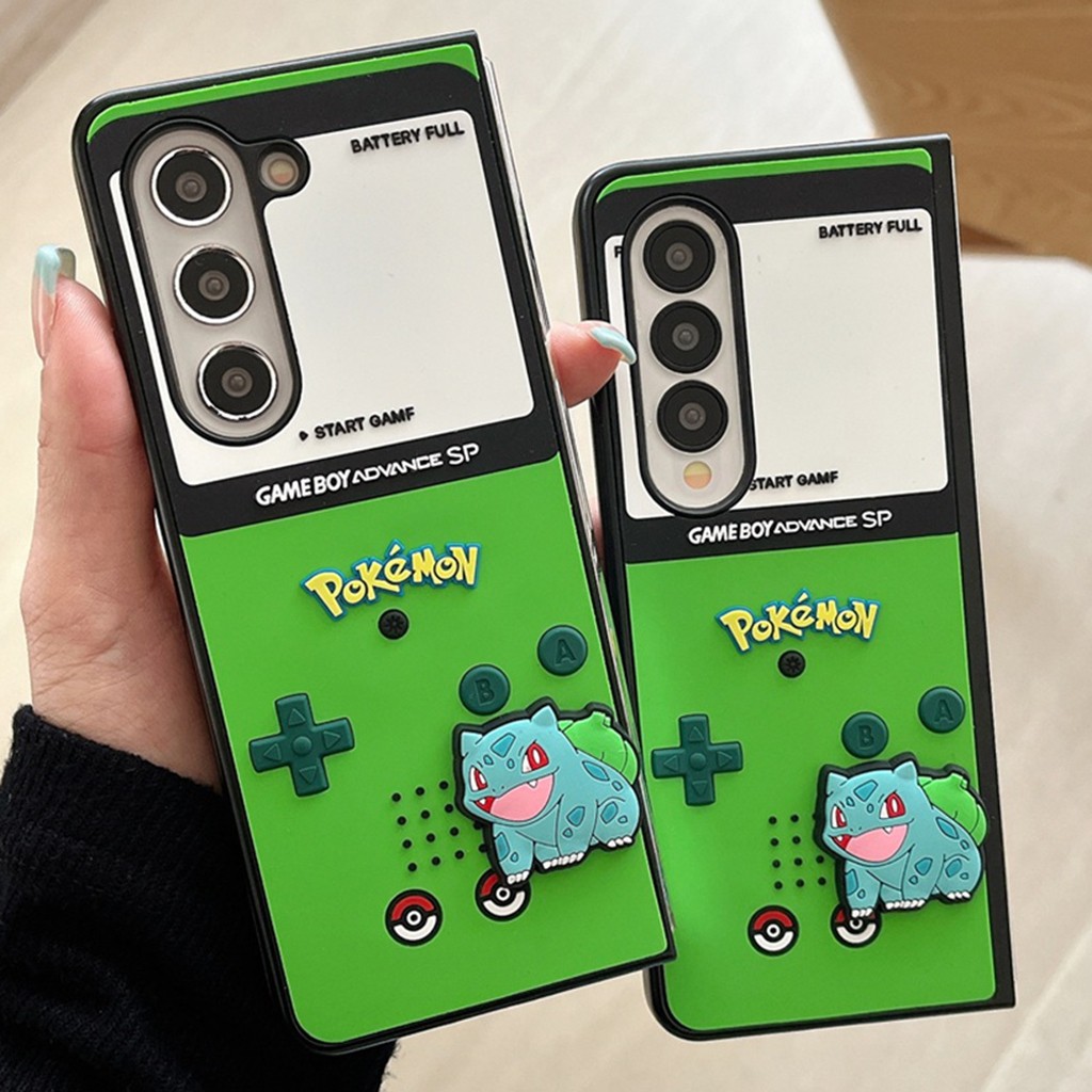 Para Samsung Z Flip 3 4 5 6 ZFold Criativo Pokémon Gameboy Design Casal TPU Macio Anti-Arranhões Capa De Telefone À Prov