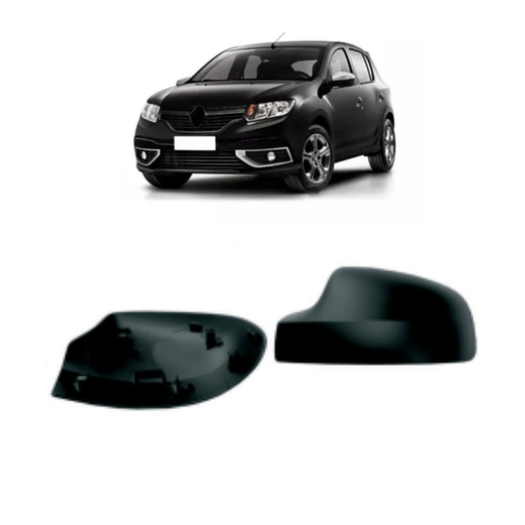 Capa Retrovisor Sandero/Logan 09 a 15 S/Pisca Black Piano LE