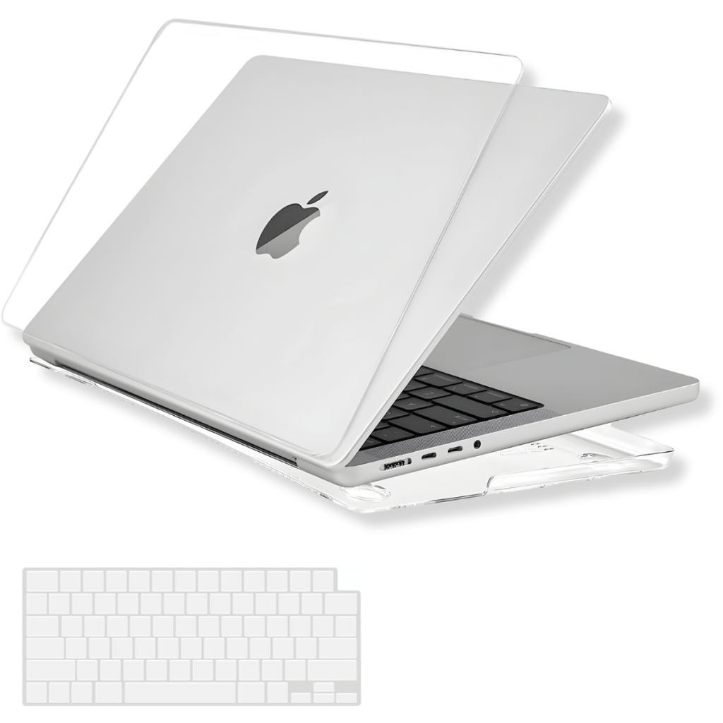 Kit Capa Skin Case P/ MacBook Pro 14 pol M4 M3 M2 M1 + Capa Teclado Transparente 2021 Até 2025