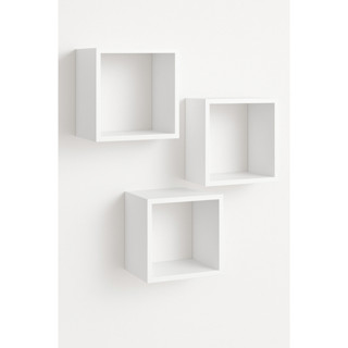 Kit 3 Nichos Mdf Branco 30x30 Decoração Versátil em Oferta na Shopee