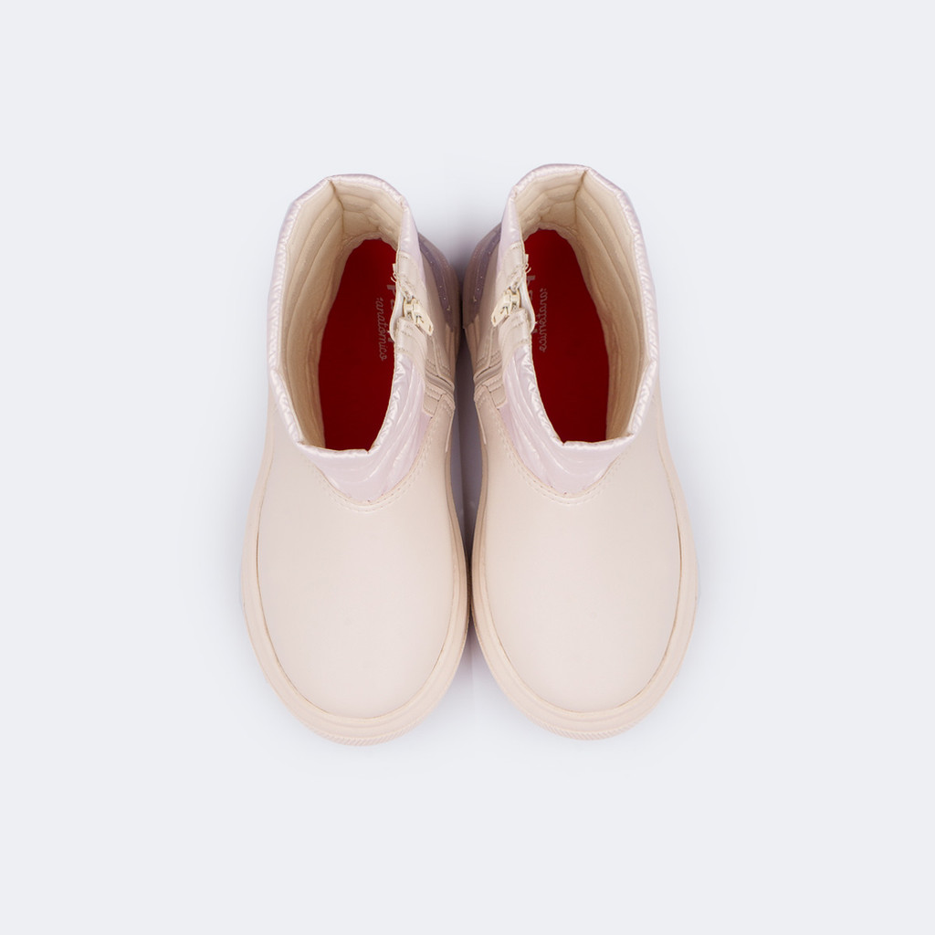 Detalhes do Bota Infantil Feminina Matelassê Comfy  Pampili