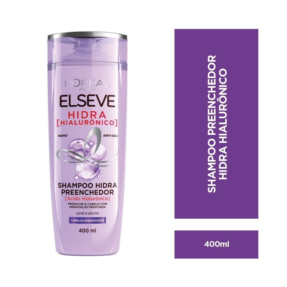 Shampoo Elseve Hidra Hialurônico 400ml em Oferta na Shopee