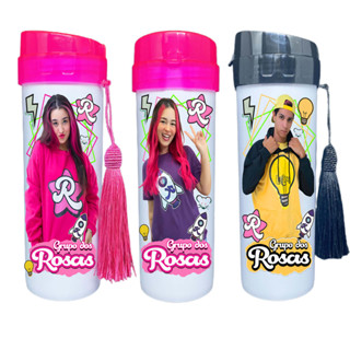 Garrafa de agua personalizado eco  Grupo dos rosa  com nome em Oferta na Shopee