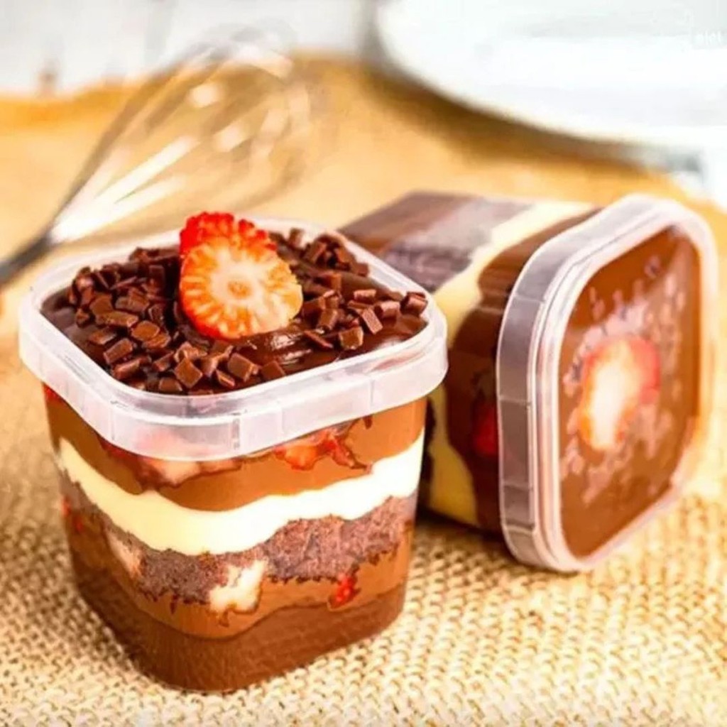 20~100 POTE QUADRADO C/ LACRE 220 ML - PLASTILANIA em Oferta na Shopee