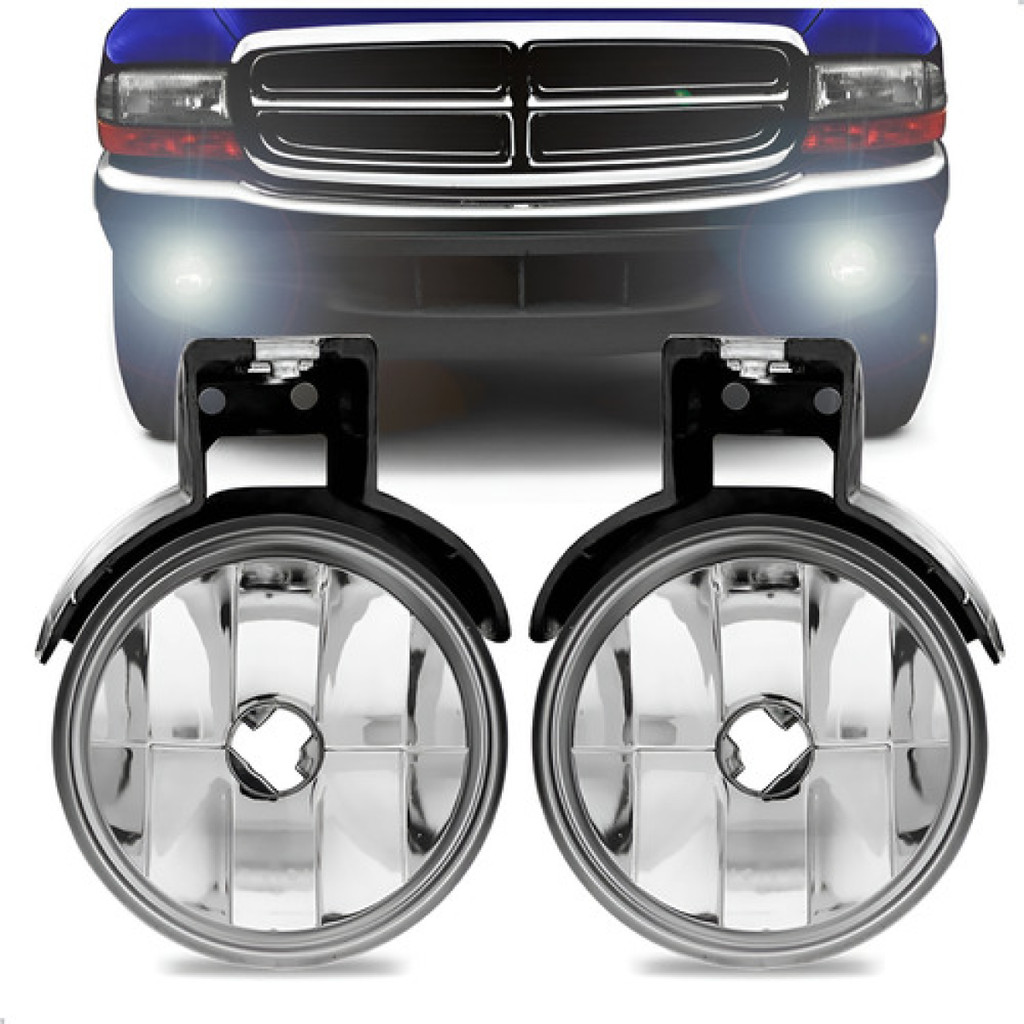 Par de Farois de Neblina Dodge Dakota Dianteiro 1997 1998 1999  2000 Tyc. farol de neblina peça referencia de mercado.