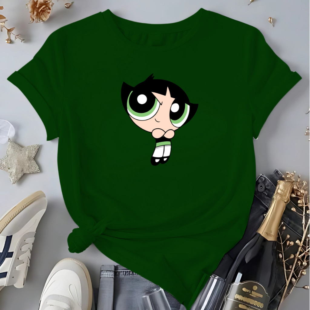 Camiseta Camisa Feminina 100%Algodão Desenho Docinho Meninas Super Poderosas