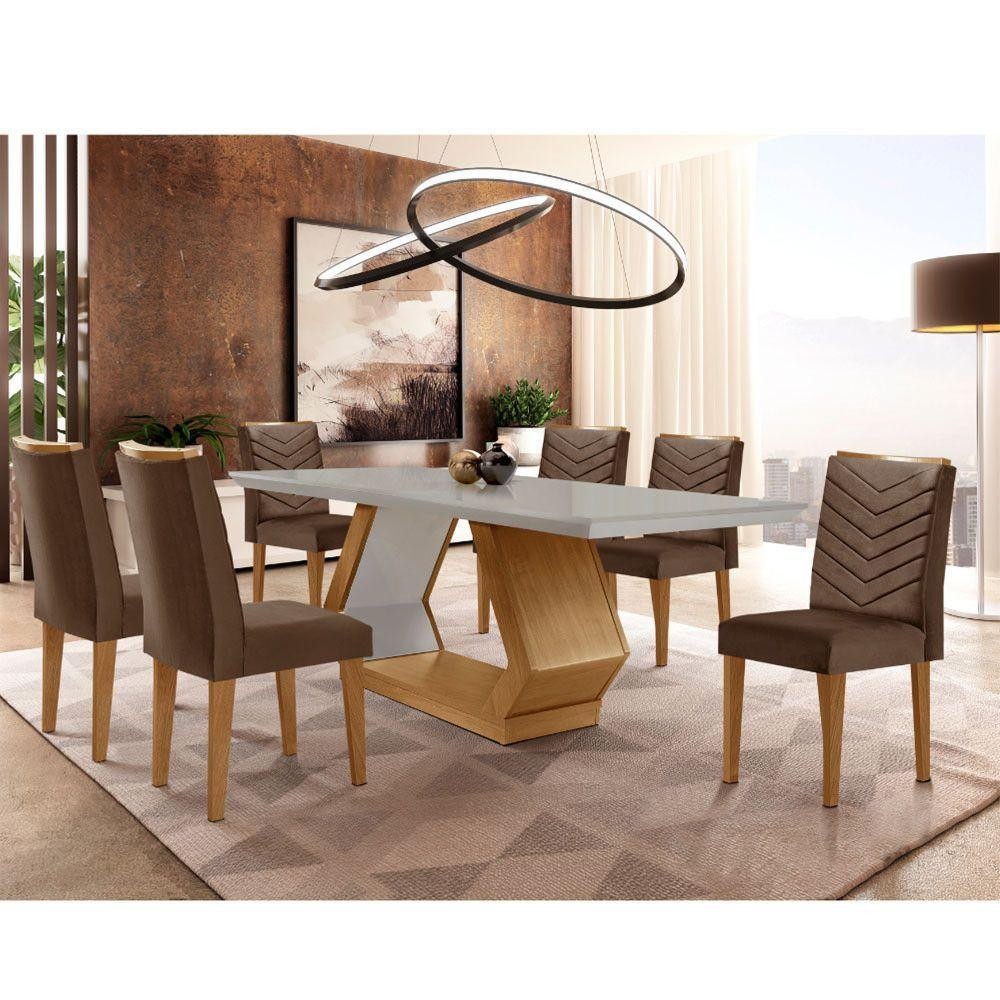 Mesa Jantar 6 Lugares Retangular Rufato Alvorada Londrina em Oferta na Shopee