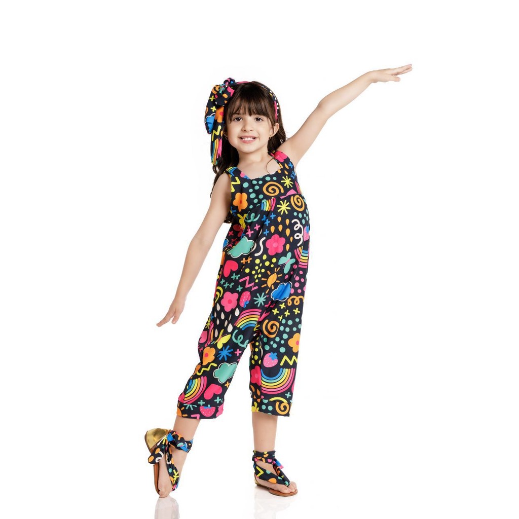 Macacão Infantil Menina Vivian – Charme, Conforto e Versatilidade para Todas as Ocasiões em Oferta na Shopee
