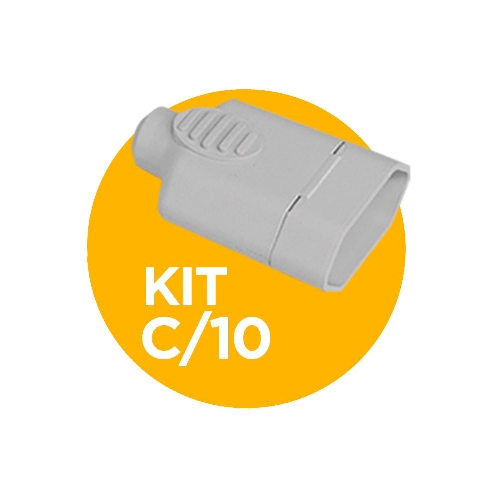 Pacote com 10 Plug Tomada 2 Pinos Fêmea 10A Branco Ilumi em Oferta na Shopee