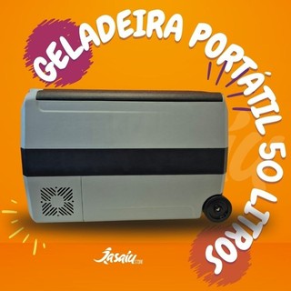 Geladeira Portátil 50lt Caminhão com Rodinhas Lancha veículos carros camping praia  Volts 12/24/127/220