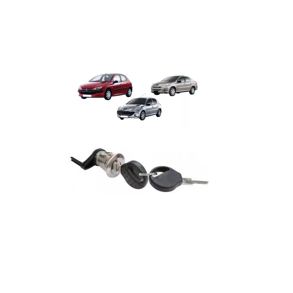CILINDRO COM CHAVE DA PORTA PEUGEOT 206 207