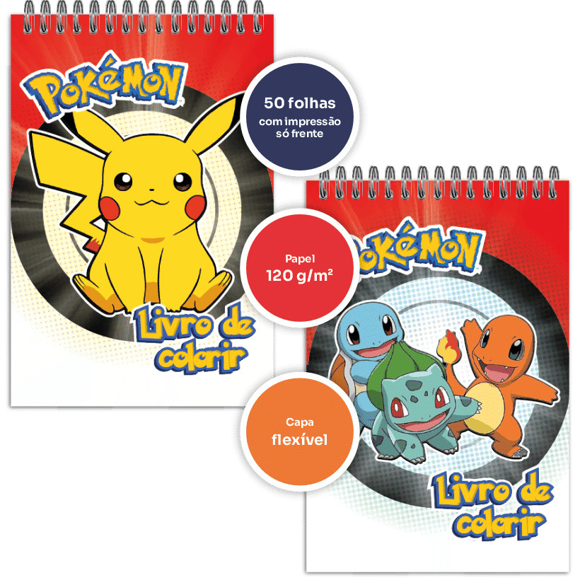 Livro para colorir Animes 50 desenhos capa flexível espiral plástico