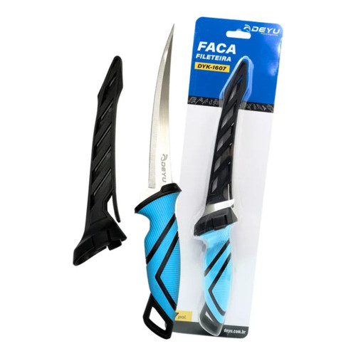 Faca Fileteira Dyk-1607 C/ Bainha Deyu em Oferta na Shopee