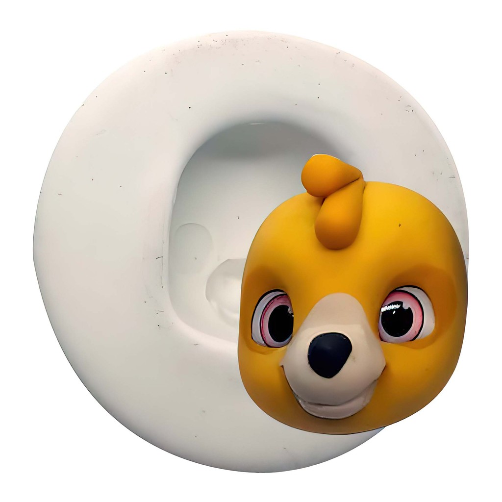 Molde De Silicone Para Modelar Patrulha Canina Rosa Artesanato BelaGi Massas Biscuit
