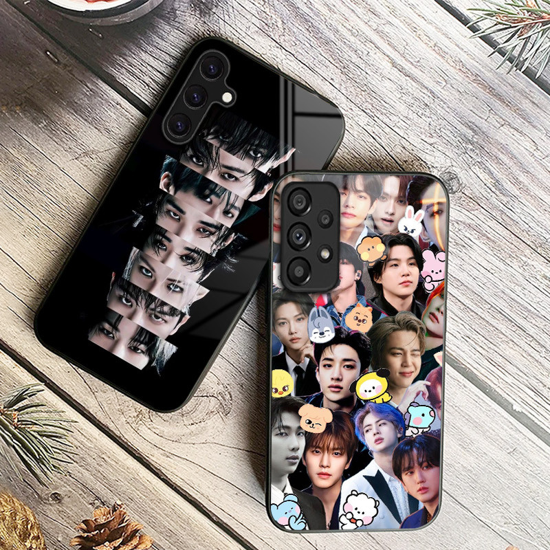 SKZ stray kids 03 Capa De Telefone De Vidro Para Samsung Galaxy A14 A16 A30 A22 A32 A33 A34 A40 A42 A55 4G A52 A53 A54 A