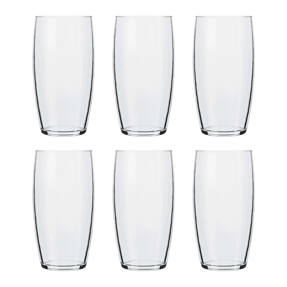 Jogo de Copos Nadir Oca Long Drink de Vidro Liso com 6 Peças 300ml