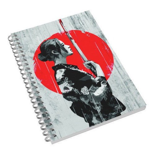 Caderno Universitário Geisha Tattoo 1, 10 e 15 Matérias Escolar Capa Dura Animes  Desenhos
