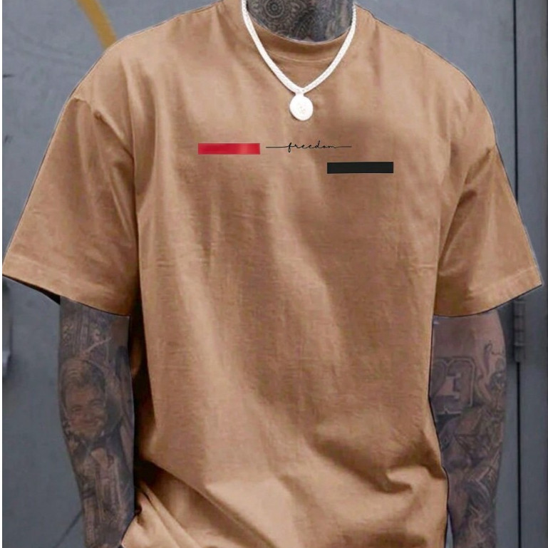 Camiseta Masculina Liberdade Freedom Camiseta Casual algodão Lançamento