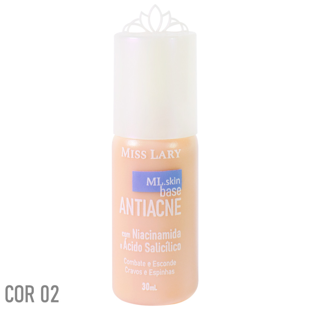 BASE LÍQUIDA ANTIACNE - MISS LARY VB-301 em Oferta na Shopee