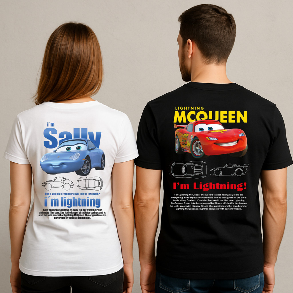 Kit camisa casal relampago mcquenn sally dia dos namorados presente em Oferta na Shopee
