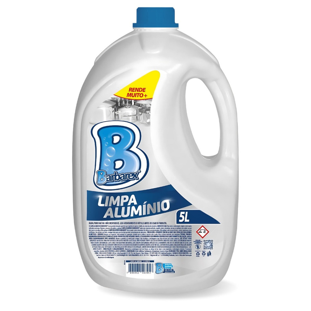 Limpa Alumínio Potente Rende Muito Barbarex 5 litros em Oferta na Shopee